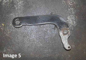 Handbrake lever with welds cleaned up