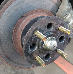 Front Hub in place