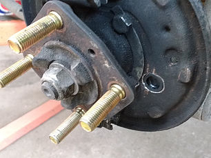 Rear Hub with studs fitted